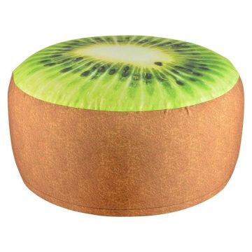 Taburet gonflabil pentru exterior, Kiwi Maro / Verde, Ø58xH32,5 cm