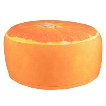 Taburet gonflabil pentru exterior, Orange Portocaliu, Ø58xH32,5 cm