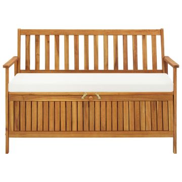 vidaXL Bancă de depozitare grădină 120x63x84 cm lemn masiv salcâm XL