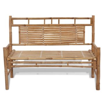 vidaXL Bancă de grădină, 120 cm, bambus