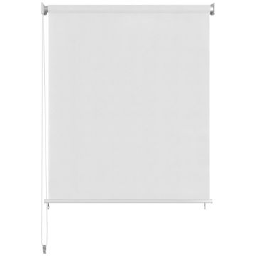 vidaXL Jaluzea tip rulou de exterior, 220 x 140 cm, alb