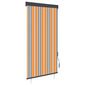 vidaXL Jaluzea tip rulou de exterior, galben și albastru, 80 x 250 cm