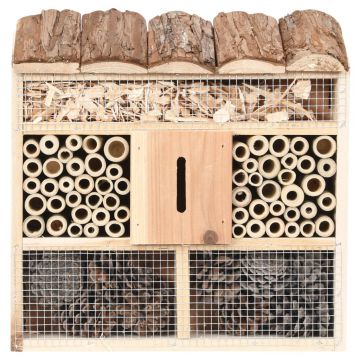 vidaXL Casă de insecte, 30x10x30 cm, lemn de brad vidaXL Casă de insecte, 30x10x30 cm, lemn de brad