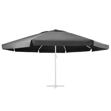vidaXL Pânză de schimb umbrelă de soare de grădină, antracit, 600 cm