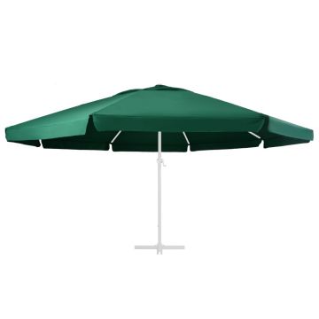 vidaXL Pânză de schimb umbrelă de soare de grădină, verde, 600 cm