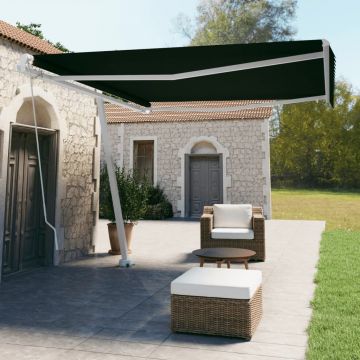 vidaXL Copertină autonomă retractabilă manual, antracit, 400x350 cm vidaXL Copertină autonomă retractabilă manual, antracit, 400x350 cm