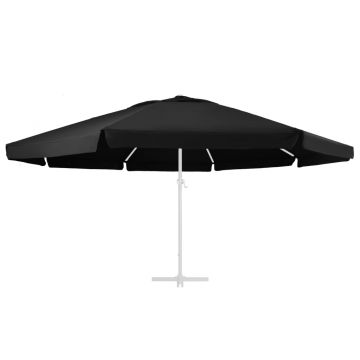 vidaXL Pânză de schimb umbrelă de soare de grădină negru 600 cm