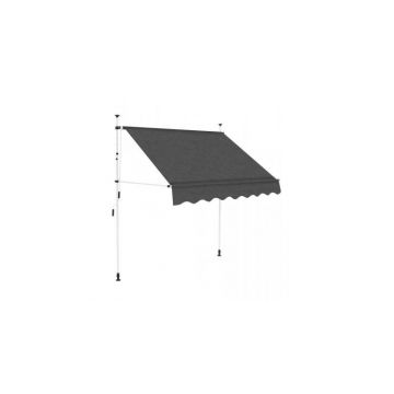 Copertina retractabila, actionare manuala, antracit, 150 cm