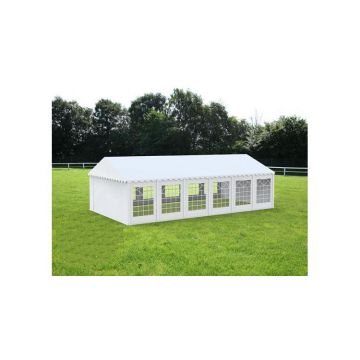 Cort evenimente Economy 4 x 12m, PVC alb