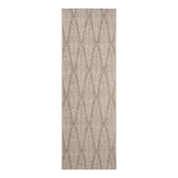 Covor de exterior NORTHRUGS Pella, 70 x 200 cm, maro - bej