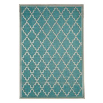 Covor rezistent Floorita Intreccio Turquoise, 160 x 230 cm, turcoaz