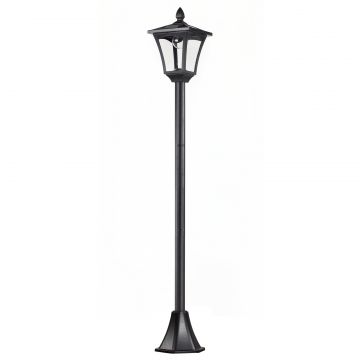 Felinar de Gradina Outsunny, Led Panouri Solare, Negru, 160cm | Aosom RO