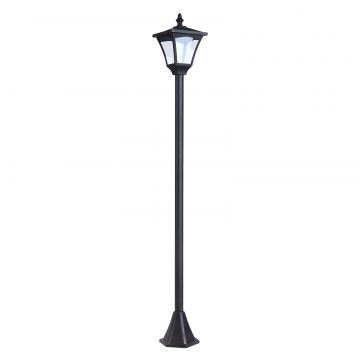 Outsunny Felinar de Gradina Led Panouri Solare, Negru, 120cm