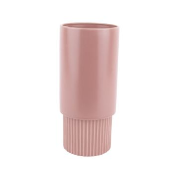 Ghiveci din ceramică PT LIVING Ribbed, înălțime 26 cm, roz Ghiveci din ceramică PT LIVING Ribbed, înălțime 26 cm, roz