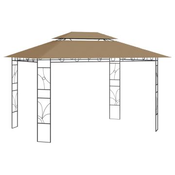 vidaXL Pavilion, gri taupe, 4x3x2,7 m, 160 g/m²