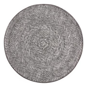 Covor adecvat interior/exterior NORTHRUGS Almendro, Ø 160 cm, gri deschis