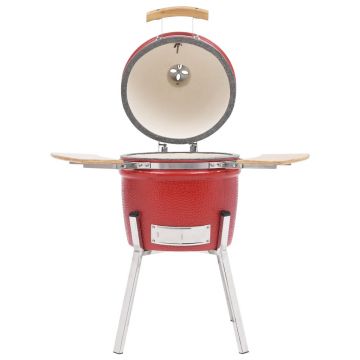 vidaXL Grătar cu afumătoare Kamado, ceramică, 81 cm