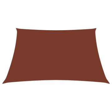 vidaXL Pânză parasolar, cărămiziu, 5x5 m, țesătură oxford, pătrat