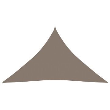 vidaXL Pânză parasolar gri taupe 6x6x6 m țesătură oxford triunghiular