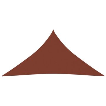 vidaXL Parasolar, cărămiziu, 3x3x3 m, țesătură oxford, triunghiular vidaXL Parasolar, cărămiziu, 3x3x3 m, țesătură oxford, triunghiular