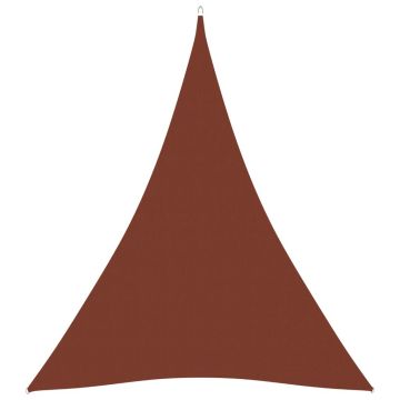 vidaXL Parasolar, cărămiziu, 3x4x4m, țesătură oxford, triunghiular