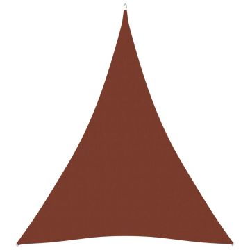 vidaXL Parasolar, cărămiziu, 3x4x4m, țesătură oxford, triunghiular