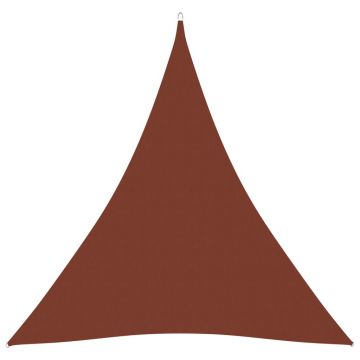 vidaXL Parasolar cărămiziu 4,5x4,5x4,5 m țesătură oxford triunghiular