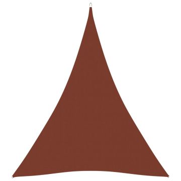 vidaXL Parasolar, cărămiziu, 4x5x5 m, țesătură oxford, triunghiular