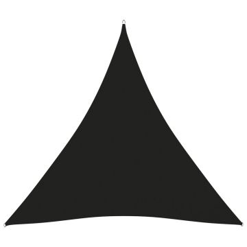vidaXL Parasolar, negru, 5x5x5 m, țesătură oxford, triunghiular