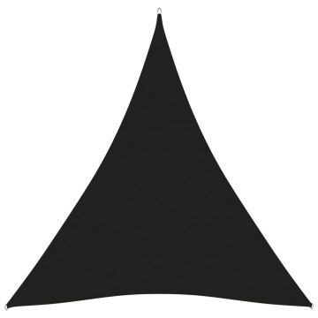 vidaXL Parasolar, negru, 5x7x7 m, țesătură oxford, triunghiular
