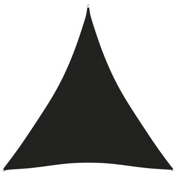 vidaXL Parasolar, negru, 5x7x7 m, țesătură oxford, triunghiular vidaXL Parasolar, negru, 5x7x7 m, țesătură oxford, triunghiular