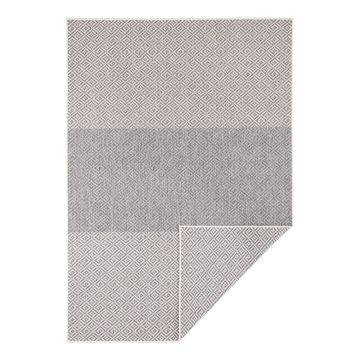 Covor reversibil adecvat interior/exterior NORTHRUGS Borneo, 200 x 290 cm, gri deschis