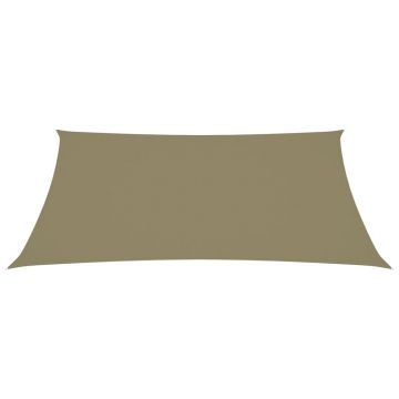 vidaXL Pânză parasolar, bej, 5x7 m, țesătură oxford, dreptunghiular