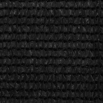 vidaXL Paravan de balcon, negru, 90x500 cm, HDPE