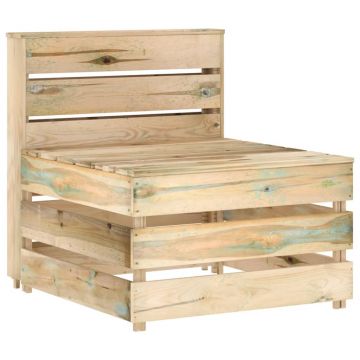 vidaXL Set mobilier de grădină, 12 piese, lemn de pin verde tratat