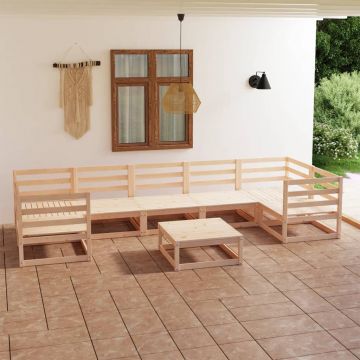 vidaXL Set mobilier grădină, 8 piese, lemn masiv de pin