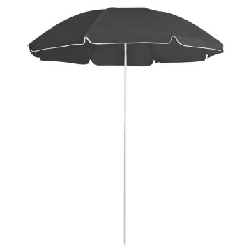 vidaXL Umbrelă de soare de grădină, stâlp din oțel, antracit, 180 cm