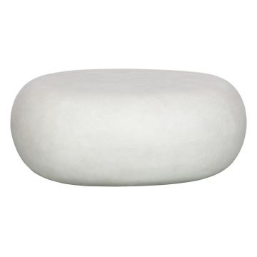 Măsuță de cafea pentru grădină din fibră de lut vtwonen Pebble, 65 x 49 cm, alb