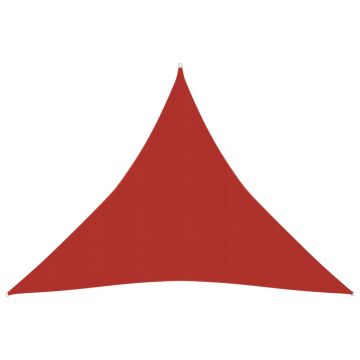 vidaXL Pânză parasolar, roșu, 4x4x4 m, HDPE, 160 g/m²