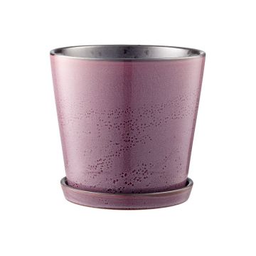 Ghiveci de flori cu suport din gresie Bitz Jungle, ø 14 cm, violet Ghiveci de flori cu suport din gresie Bitz Jungle, ø 14 cm, violet