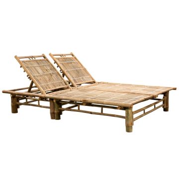 vidaXL Șezlong de 2 persoane, cu perne, bambus vidaXL Șezlong de 2 persoane, cu perne, bambus