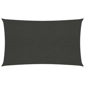 vidaXL Pânză parasolar, antracit, 5x8 m, HDPE, 160 g/m²