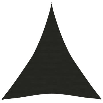 vidaXL Pânză parasolar, negru, 4x5x5 m, HDPE, 160 g/m²