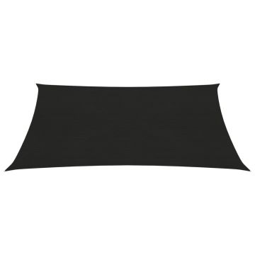 vidaXL Pânză parasolar, negru, 5x6 m, HDPE, 160 g/m²