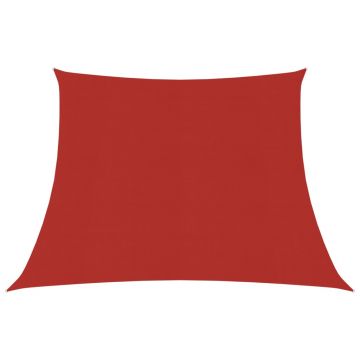 vidaXL Pânză parasolar, roșu, 4/5x3 m, HDPE, 160 g/m²