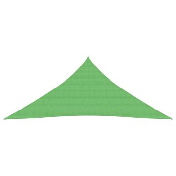 vidaXL Pânză parasolar, verde deschis, 3x3x3 m, HDPE, 160 g/m²