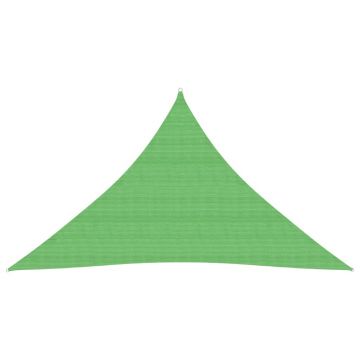 vidaXL Pânză parasolar, verde deschis, 3x3x4,2 m, HDPE, 160 g/m²