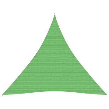 vidaXL Pânză parasolar, verde deschis, 4,5x4,5x4,5 m, HDPE, 160 g/m²