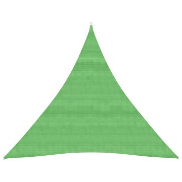 vidaXL Pânză parasolar, verde deschis, 4x4x4 m, HDPE, 160 g/m²