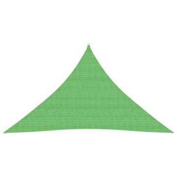 vidaXL Pânză parasolar, verde deschis, 5x5x6 m, 160 g/m², HDPE